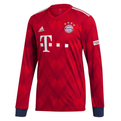 Bayern Munich 18/19 Long Sleeve Home Soccer Jersey Shirt
